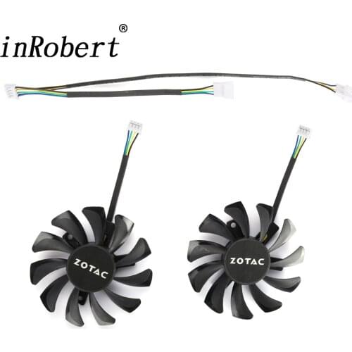 75mm GA81S2U -PFTG GTX970 GA81O2U DC 12V 0.38A Cooler Fan Replace For ZOTAC GeForce GTX 970 4GB 4Pin Graphics Card Cooing Fans