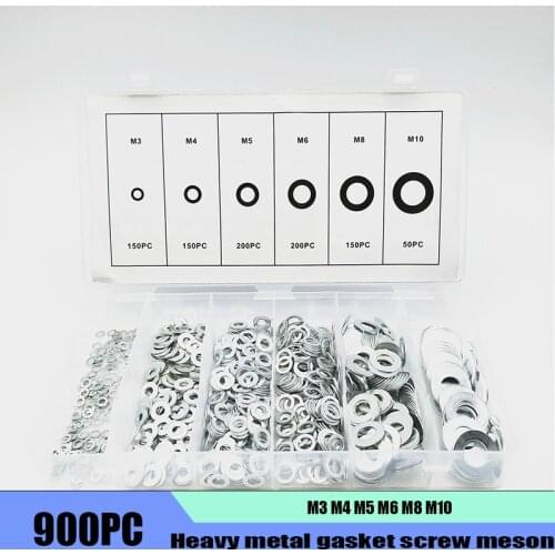900PCs, Enlarged Flat Washer, Thinner, Thicker Washer, Heavy Metal Washer, Screw Meson