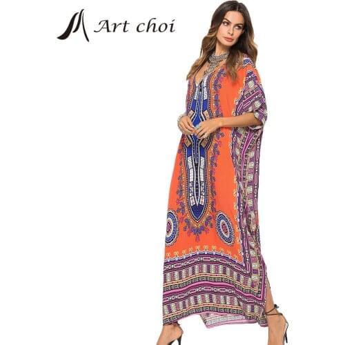 Летние платья-халаты Art choi China At AliExpress