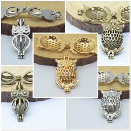 Free Shipping 3pcs silver,bronze and gold animal styles(Owl,peace dove,rat,cow,horse,dragon ) can open the wish box Diy Jewelry