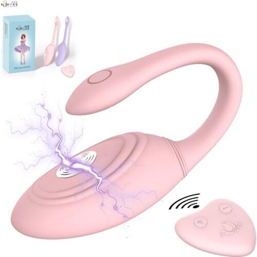 Wireless G Spot Clitoris Stimulator Sex Toy Massager Vagina Exercise Kegel Ball Electric Shock Vibrating Egg Vibrators For Women