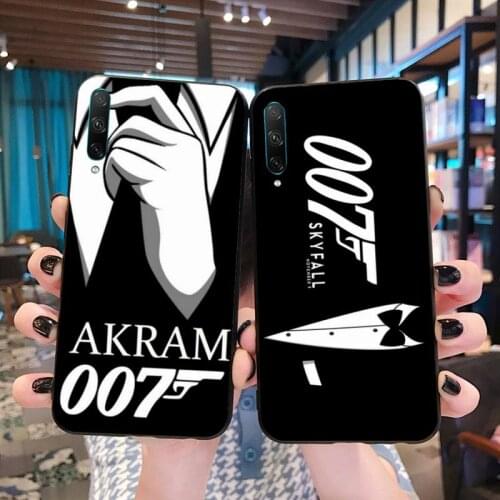 CUTEWANAN James Bond 007 Cover Black Soft Shell Phone Case for Huawei P40 P30 P20 lite Pro Mate 20 Pro P Smart 2019 prime