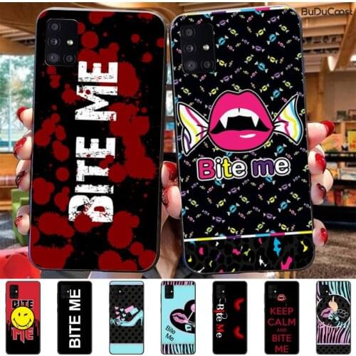 Bite Me Lip Art Design Phone Case For Samsung Galaxy A7 8 2018 6 8 Plus A9 2018 A10 20 30 40 50 70