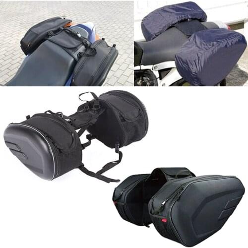 High Quality 36L-58L Waterproof Motor Tail Luggage Suitcase Saddle Bag Motorcycle Side Helmet Riding Travel Bags