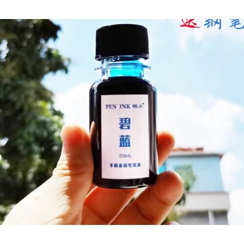 50ml / Bottle Non Carbon Ink, Fountain Pen Ink, No Block Pen , Smooth Writing Ink 24 Colors