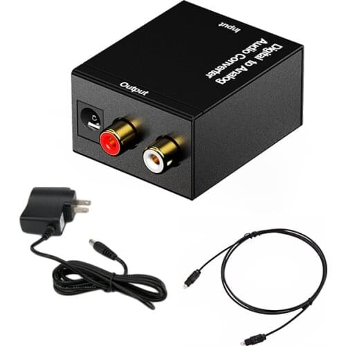 Digital to Analog Audio Converter Optical Fiber Toslink Coaxial Signal to RCA R/L Audio Decoder SPDIF ATV DAC Amplifier