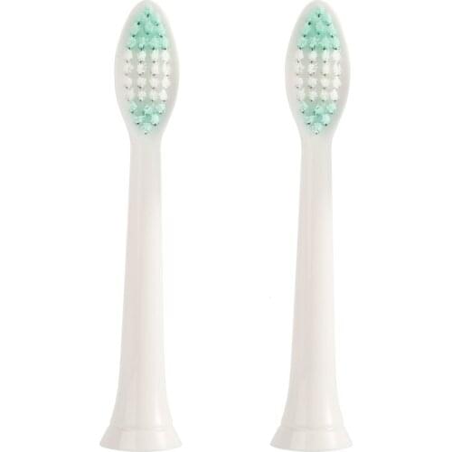 2pcs U-Kiss Electric Toothbrush Head Angled Neck and Contoured Bristles for Comfortable Use Easy Replacement and Cleaning