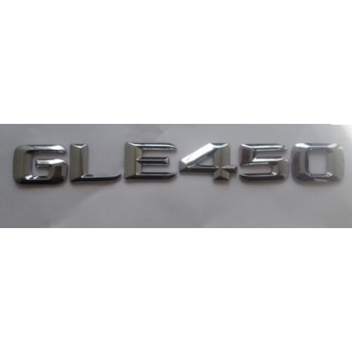 Chrome 3D ABS Plastic Car Trunk Rear Letters Words Badge Emblem Decal Sticker for Mercedes Benz GLE Class GLE450