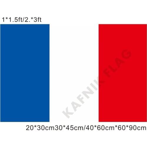 KAFNIK,free shipping 20*30cm/30*45cm/40*60cm/60*90cm small flags France Flag Banner for Countries World Event Decorative Flags