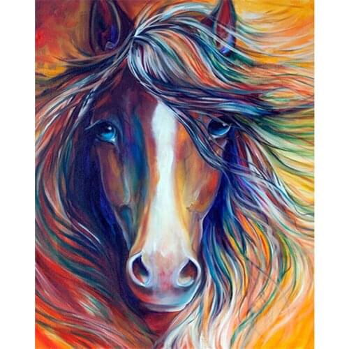 Full Square/Round Drill 5D DIY Diamond Painting "Animal Horse" 3D Rhinestone Embroidery Cross Stitch 5D Home Decor Gift
