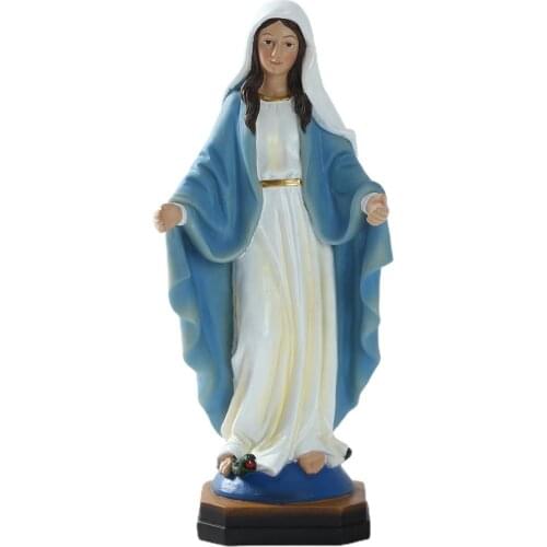 Resin Catholic Madonna Blessed Saint Virgin Mary Statue Handcrafts Wedding Gift Xmas Tabletop Decorative Renaissance Collection