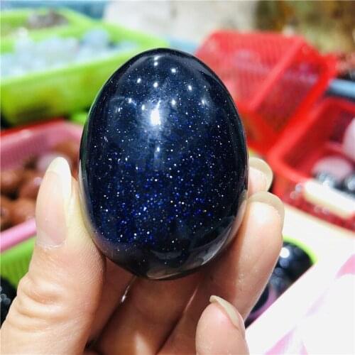 Basket sand stone egg-shaped stone healing natural crystal massage mineral gem spirit decorative collection