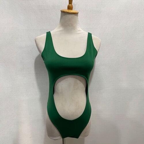 Pole Dance Costume Women Bodysuit Nightclub Bar Dj Gogo Dancer Rave Clothes Sexy Sleeveless Jumpsuit Stage Pole Wear VDB3176