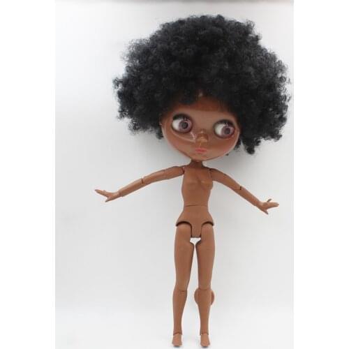 Free Shipping big discount RBL-673J DIY Nude Blyth doll birthday gift for girl 4color big eye doll with beautiful Hair cute toy