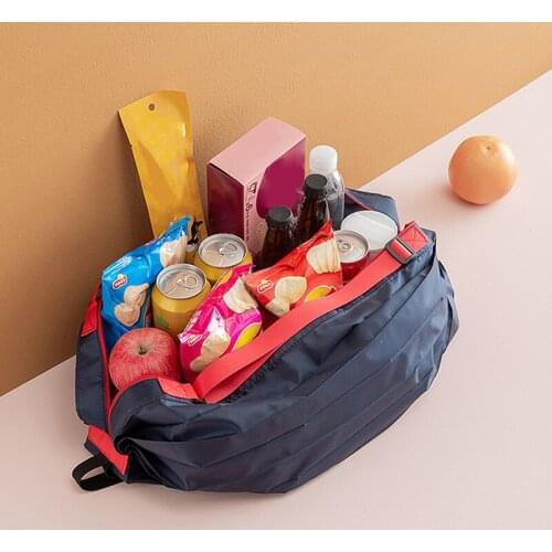 Reusable Folding Bag For Supermarket Big Eco Tote Large Waterproof Beach Shopper Bag For Towels Nylon Shopping Bag For Grocery