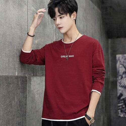 2020 spring and autumn cotton long-sleeved mens sweatershirt leisure home travel round neck mens sweatshirt pullover hoodie