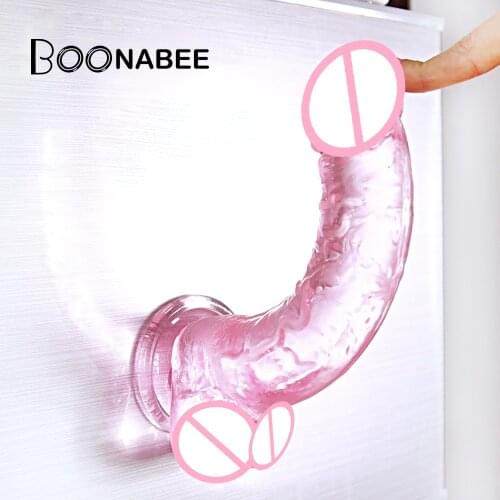 Soft Huge Jelly Dildo Sex Toys for Woman Strap-on Realistic Penis Suction Cup Anal Plug Vaginal Masturbation Toys for Adults 18