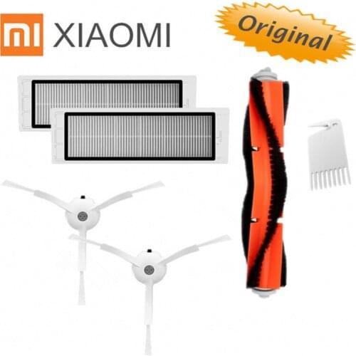 Original Xiaomi Robot Vacuum Part Pack of HEPA Filter Main Brush Cleaning Tool Side Brush for Xiaomi and roborock Vacuum