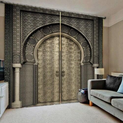 Custom 3D Curtain Living Room European Roman Curtain Blackout Living Room Bedroom Luxury Curtains