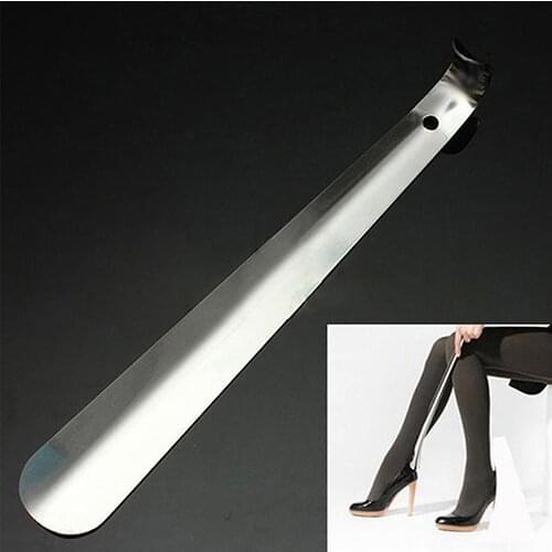 Durable Handle Professional Metal Silver Color Shoe Horn Lifter Long Shoespooner Easy to Use Good Tool Convenient Shoe Horn