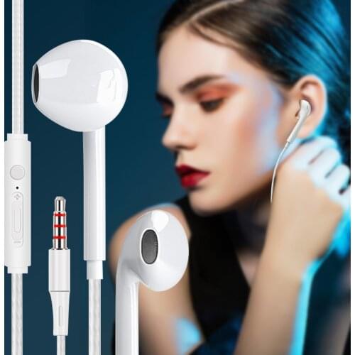 In-ear Bass Stereo Mobile Wired Headphones 3.5mm Sport Earbuds for Smartphones Wire Headset With Built-in Microphone Earphones