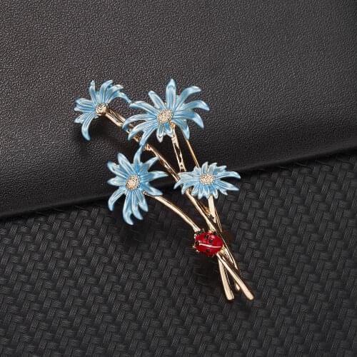 RINHOO Vintage Cute Beetle Sunflower Brooches For Women 2021 New Fashion Lapel Pins Coat Shirt Bag Jackets Jewelry Gift broches