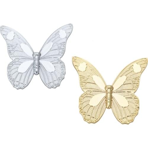 Butterfly Handle Golden/Antique Bronze Knob Vintage Pull 8.3cm*8cm Big size Door Cupboard Drawer Decoration furniture Hardware