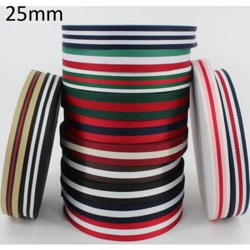 25mm 1'' wide Webbing 45yards Colored 13 Color Available polyester for Bag Sewing Belt Webbing Strapping ribbon red black