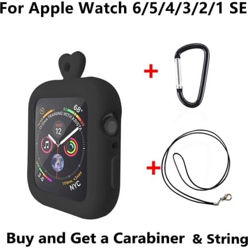 Silicone Shockproof Case For Apple Smart Watch 38/40/42/44mm Pendant Protective Case for iWatch SE 6/5/4/3/2/1 Watch Case
