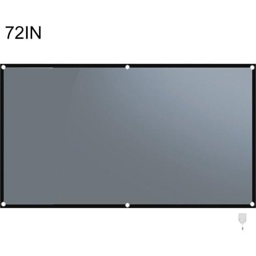 60/72/84/92/100/110/120/130/133Inch Foldable Projection Screen Metal Anti Light Curtain Home Outdoor Office 3D Projection Screen