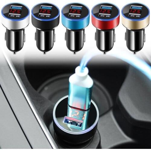 3.1A Universal Dual USB Car Charger With LED Display for Nissan qashqai j10 j11 juke X-Trail T30 T31 T32 Rogue S35 Tiida