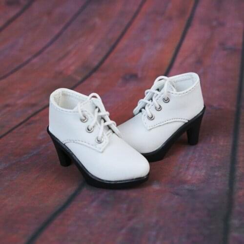 N01-X073 children handmade toy 1/3 1/4 Doll Accessories BJD/SD doll shoes Pointed strap high heel ankle boots 1pair