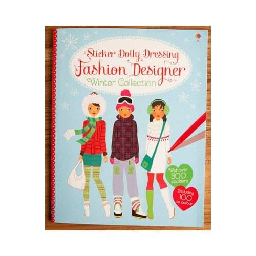 1 pcs The new Four Seasons fashion designer Winter colloction Princess Dress sticker books girls gifts for children