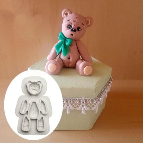 1 Piece Bear silicone mold fondant mold cake decorating tools chocolate gumpaste mold