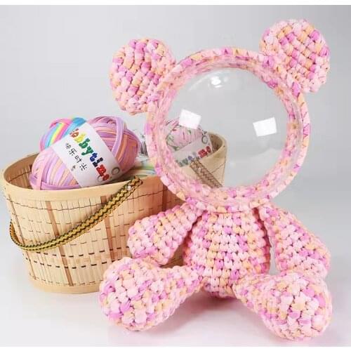 Cloth Thread Hook Doll Slippers Storage Basket Mat Blanket Crochet Material Homemade Thick Wool Knitted Bag