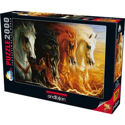 2000 Pieces Anatolian Puzzle Mahşerin Dört Atlısı The Four Horses Of Apocalypse For Adult&Kids Toy Educational Entertainment