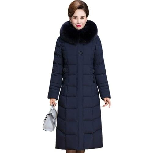2020 Winter Jacket Women Plus Size 5XL 6XL Warm Middle-aged Women Jacket Winter Hooded Women Coat Winter Women Coat Long Parkas