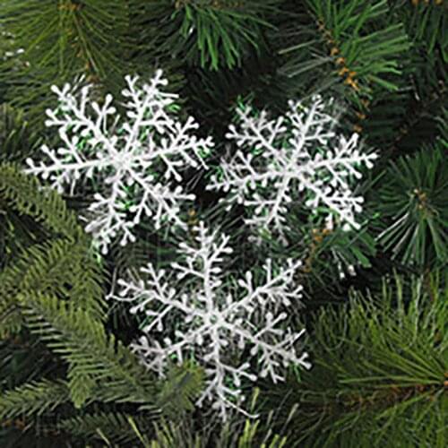 36Pcs/Set Christmas Snowflake Ornaments Novelty DIY Snowflake Decoration Accessories Hanging Ornament Party Supplies