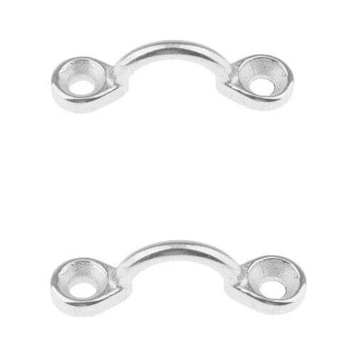 4PCS Marine Grade Stainless Steel Heavy Duty Cast Boat Wire Eye Strap