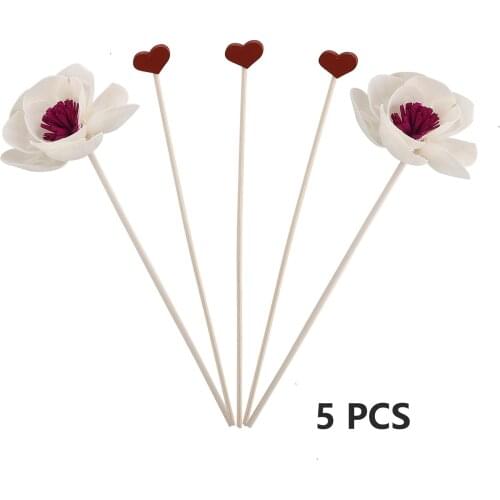 Scent Oil Stick 5pcs Aromatherapy Rattan Diffuser Sticks DIY Fragrant Reed Room Decoration Wood Bathroom Home Decor Dried Flower