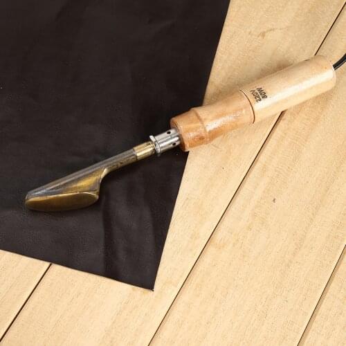 Household Electric Iron Wood Handle Leather Clothing Shoes Wrinkle Removal Tool Household Electricity Accessory