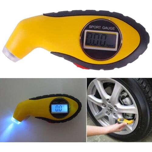 10PCS PSI Digital Tire Tyre Air Pressure Gauge Tester Meter Tool For Auto Car Motorcycle PSI KPA BAR