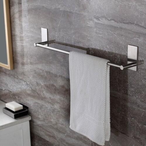 ZUNTO Towel Holder 40/55/70cm Bathroom Towel Holder 304 Stainless Steel Polished Kitchen Hanger Towel Racks Self-Adhesive