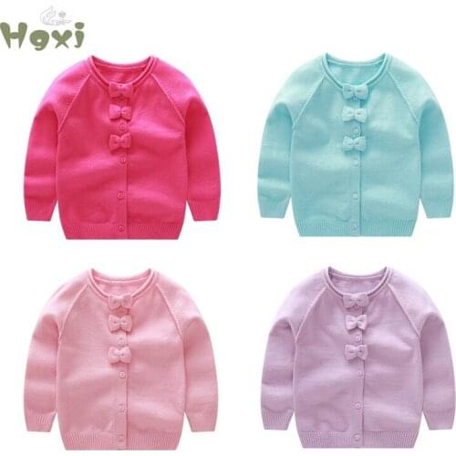 Childrens Sweater Girls Sweater Cardigan Coat 2018 Autumn and Winter Models Baby Baby Cardigan Sweater Sweater