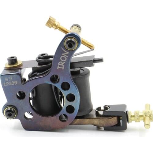 Hot Sale High Quality Coil Tattoo Machine Guns For Lining Shading 10 Warps Iron Handmade Tattoo Machine Gun Free Shipping T