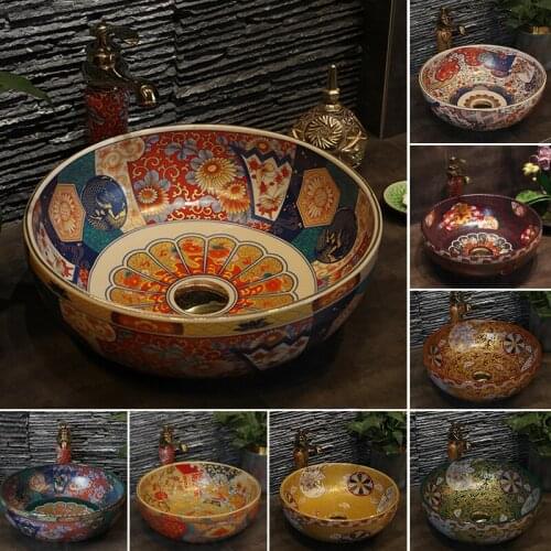 Ceramic Art Table Basin Hotel washbasin round table basin toilet washbasin