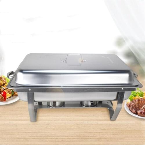 Stainless Steel Square Heating Buffet Stove Buffy Furnace Breakfast Insulation Furnace Restaurant Food Holding for Wedding