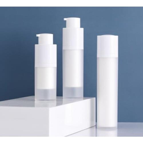 30ML Frosted Square Cosmetic Container Rotary pump Airless Bottle,vacuum Lotion Press Dispens Bottle Liquid Foundation Bottle