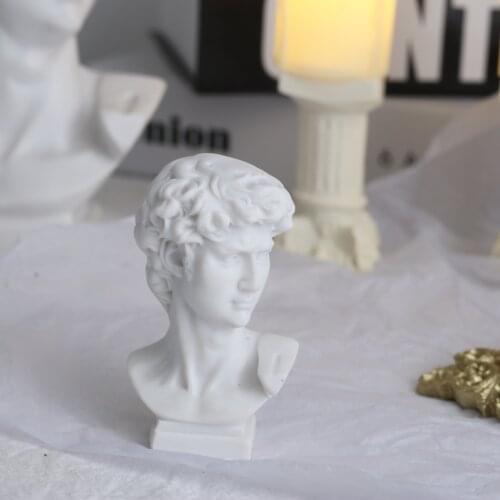 Mini David Plaster Resin Ornaments Mini David Head Imitation Plaster Photography Props Shooting Background