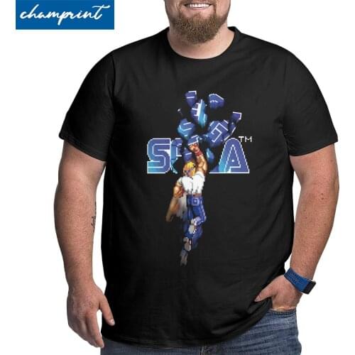 Enjoystick Streets Of Rage T-Shirt for Men Vintage Game Big Tall Tees Short Sleeve T Shirts Plus Size 4XL 5XL 6XL Clothing